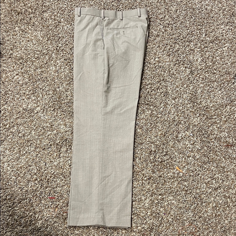 Men's khaki plaid Dress Pants